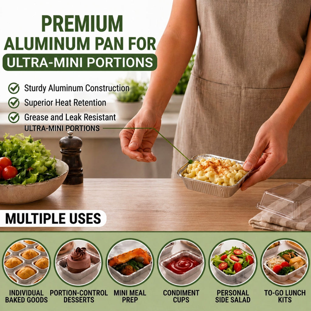 *WHOLESALE* 1Lb Oblong Pan 5.5" x 4" Disposable Aluminum 1000/case