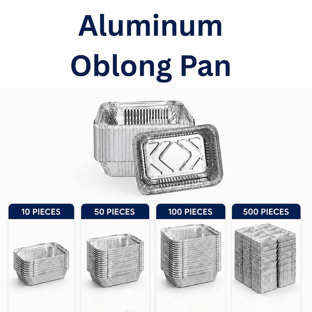 1Lb Oblong Pan 5.5" x 4" Disposable Aluminum