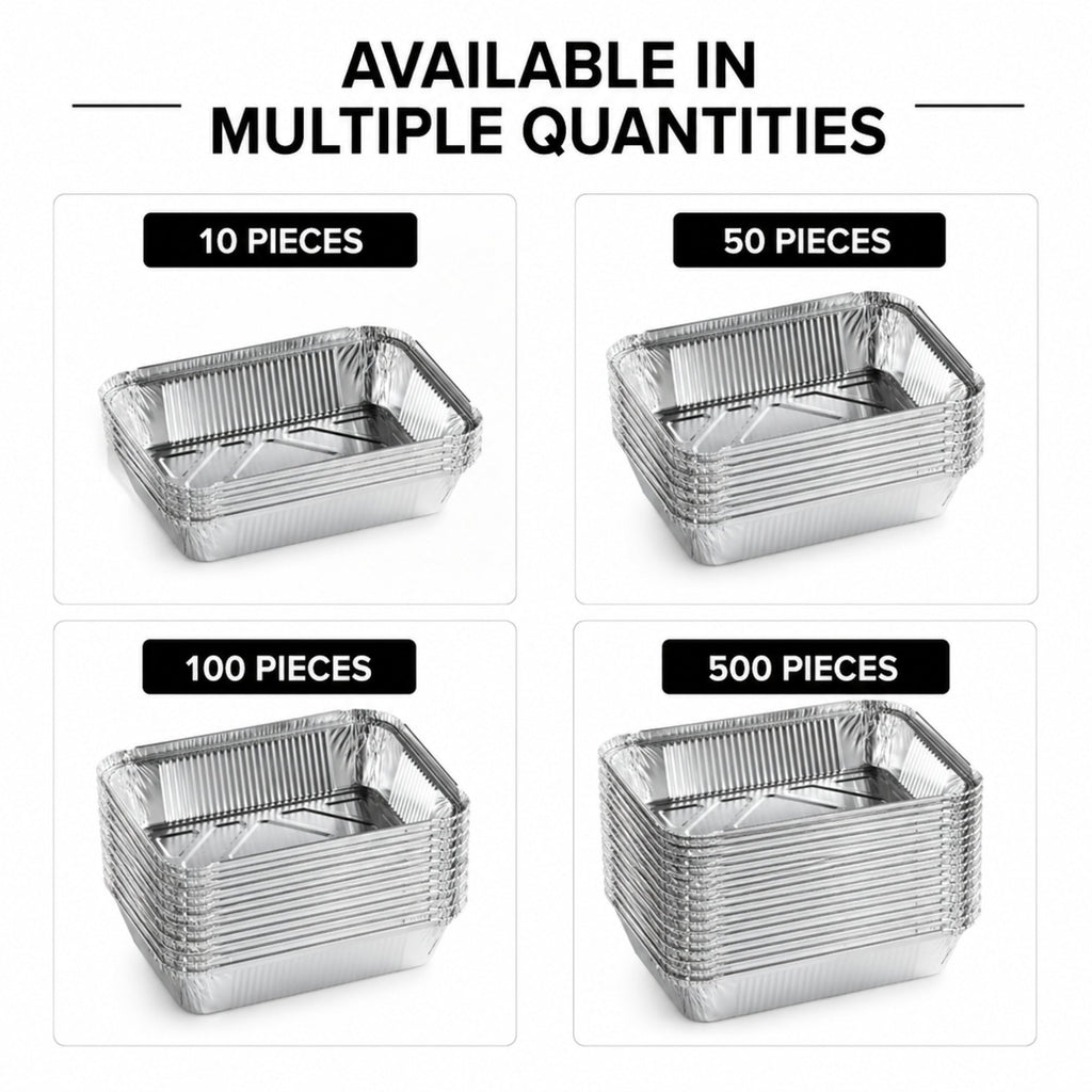 2.25Lb Oblong Pan 8.25" x 5.75" Disposable Aluminum