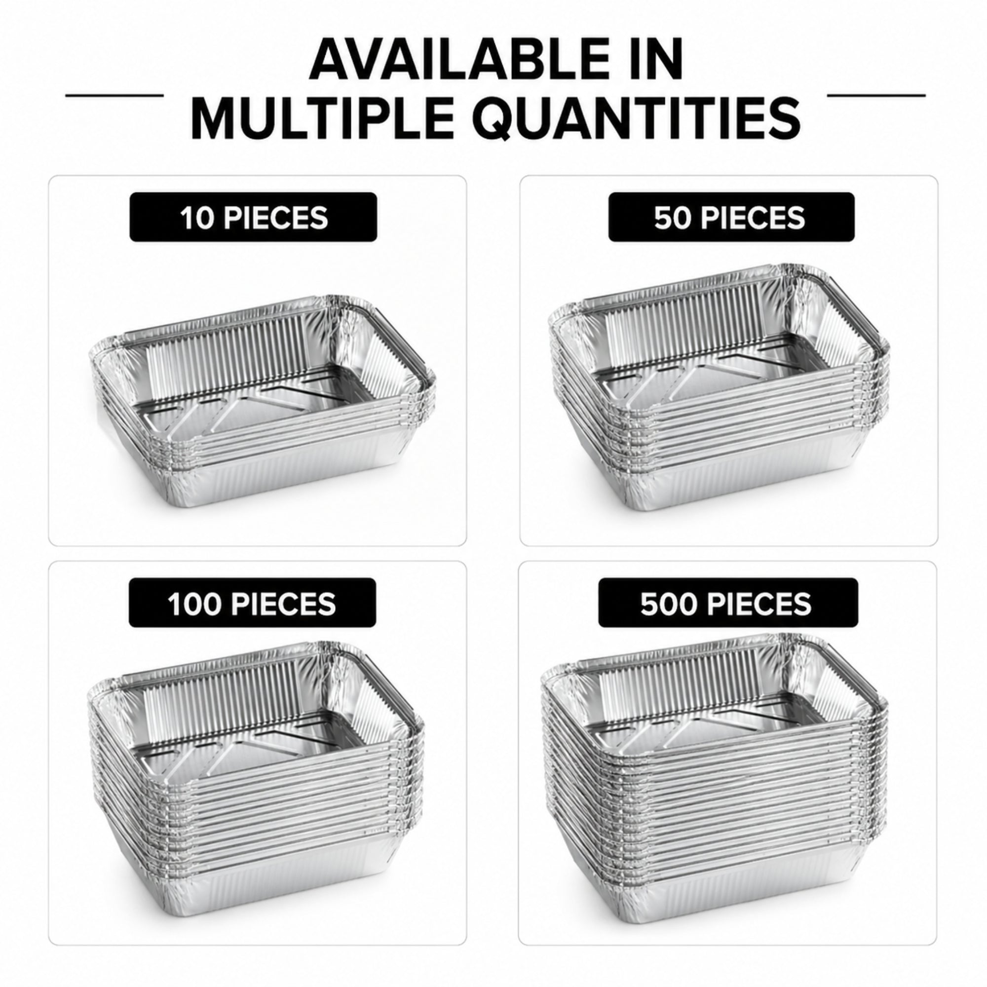 2.25Lb Oblong Pan 8.25" x 5.75" Disposable Aluminum