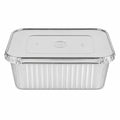 5Lb Oblong Aluminum Pan 9.5” x 7” Disposable with Aluminum Lid Aluminum Pans with Lids VeZee Pack of 10