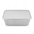 5Lb Oblong Aluminum Pan 9.5” x 7” Disposable with Board Lid Aluminum Pans with Lids VeZee Pack of 10