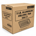 *WHOLESALE* 5Lb Oblong Pan 9.5” x 7” Disposable Aluminum  500 ct/case