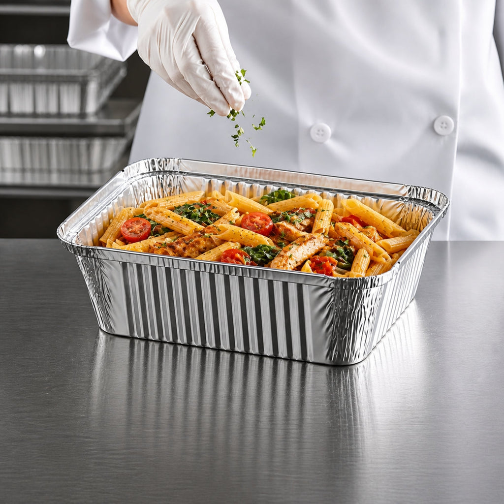 *WHOLESALE* 5Lb Oblong Pan 9.5” x 7” Disposable Aluminum  500 ct/case
