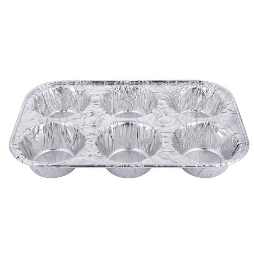 *WHOLESALE* Muffin Pan 6 cup Disposable Aluminum  200/Case