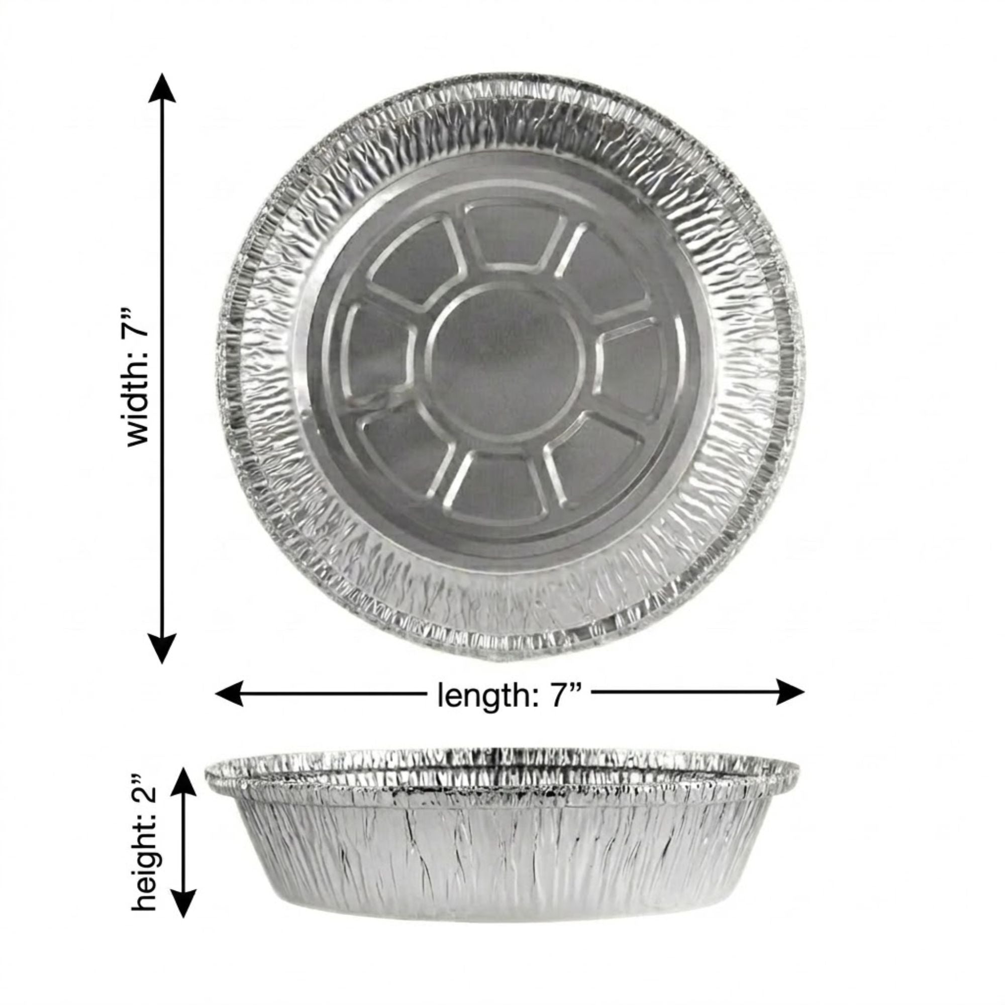 7” Round Aluminum Foil Pans with Board Lids Disposable