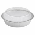 9” Aluminum Disposable Foil Round Pans with Dome Lids Round Pans with Dome Lids VeZee Pack of 10