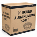 *WHOLESALE* 9” Foil Round Pans Aluminum  Disposable  500 ct/Case