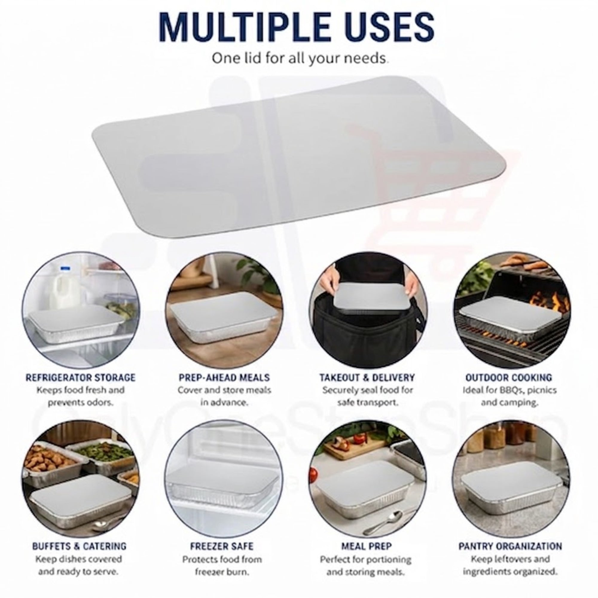 Board Lid For 1Lb Aluminum Oblong Pan 5.5" x 4"