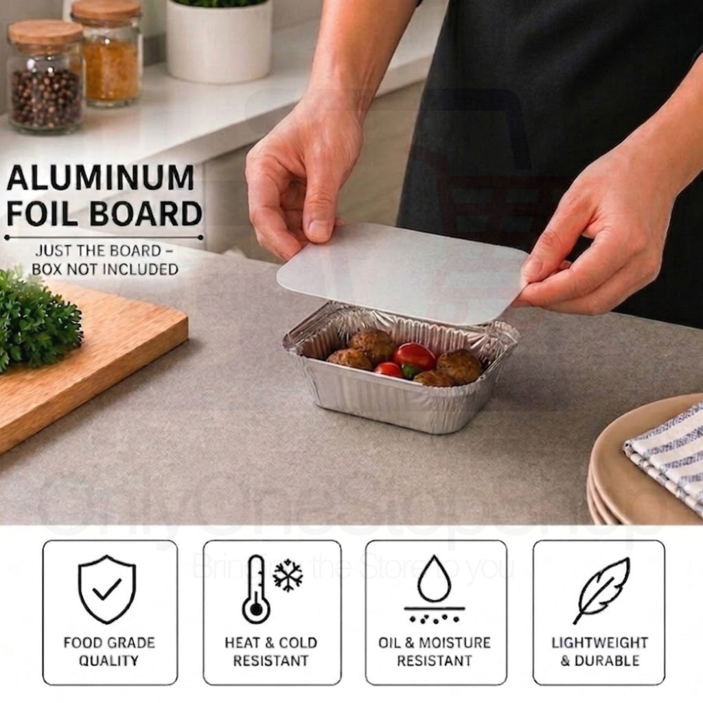 *WHOLESALE* Board Lid For 1Lb Aluminum Oblong Pan 5.5" x 4"  1000/case