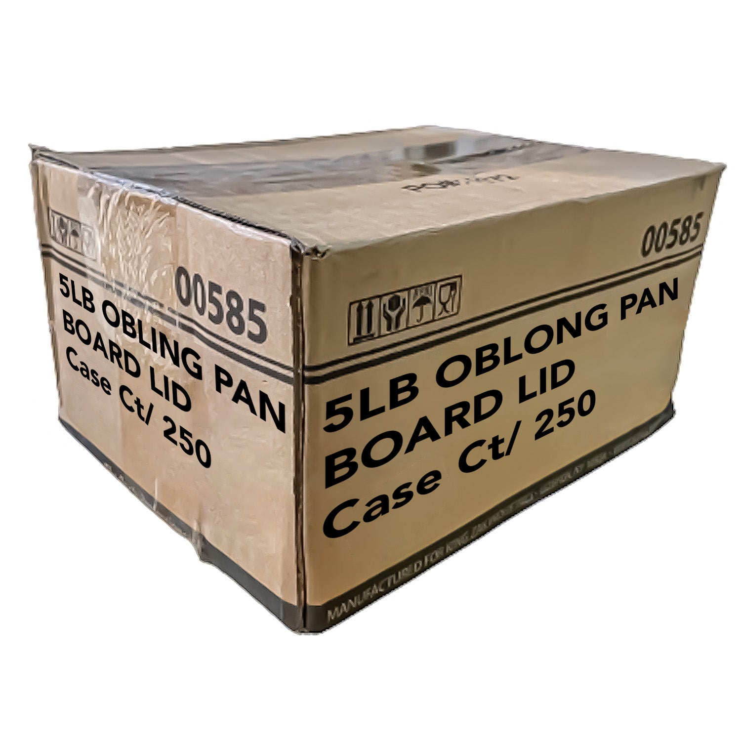 *WHOLESALE* Board Lid For 5Lb Aluminum Oblong Pan 9.5" x 7" 250 ct/case Disposable Lids VeZee 1 CASE