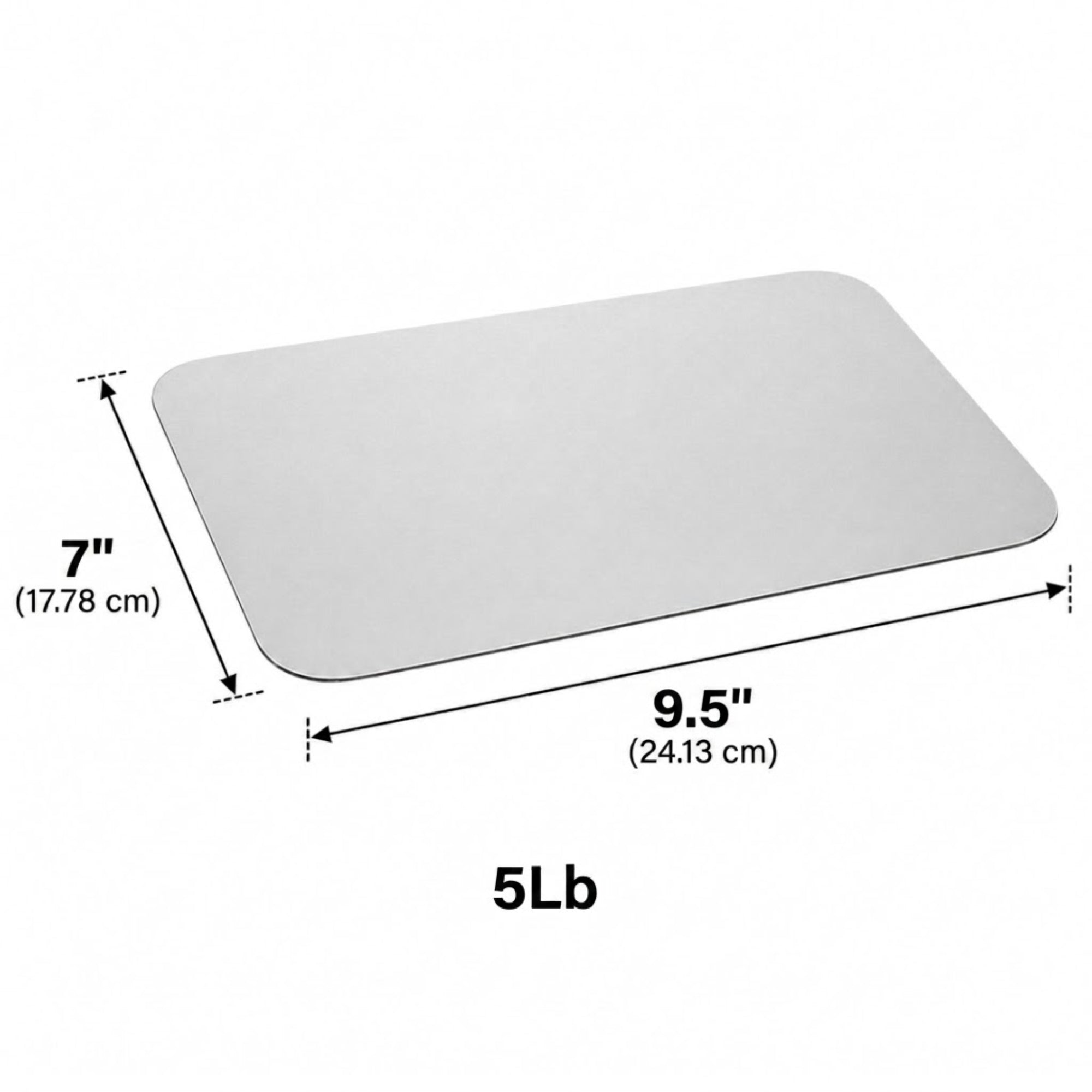 5Lb Board Lid For Aluminum Oblong Pan 9.5" x 7"