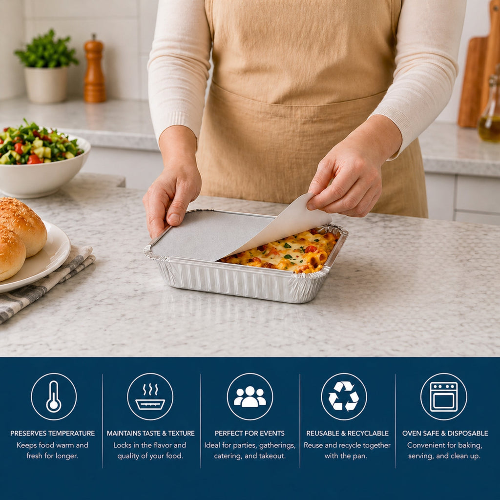 *WHOLESALE* Board Lid For 5Lb Aluminum Oblong Pan 9.5" x 7" 250 ct/case