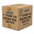 *WHOLESALE* 7" Clear Dome Lids for Aluminum Round Pan 500/Case