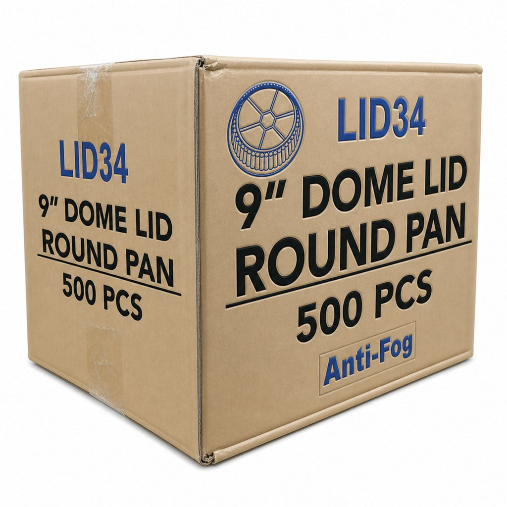 *WHOLESALE* 9" Dome Lids for Disposable Aluminum Round Pan 500/case