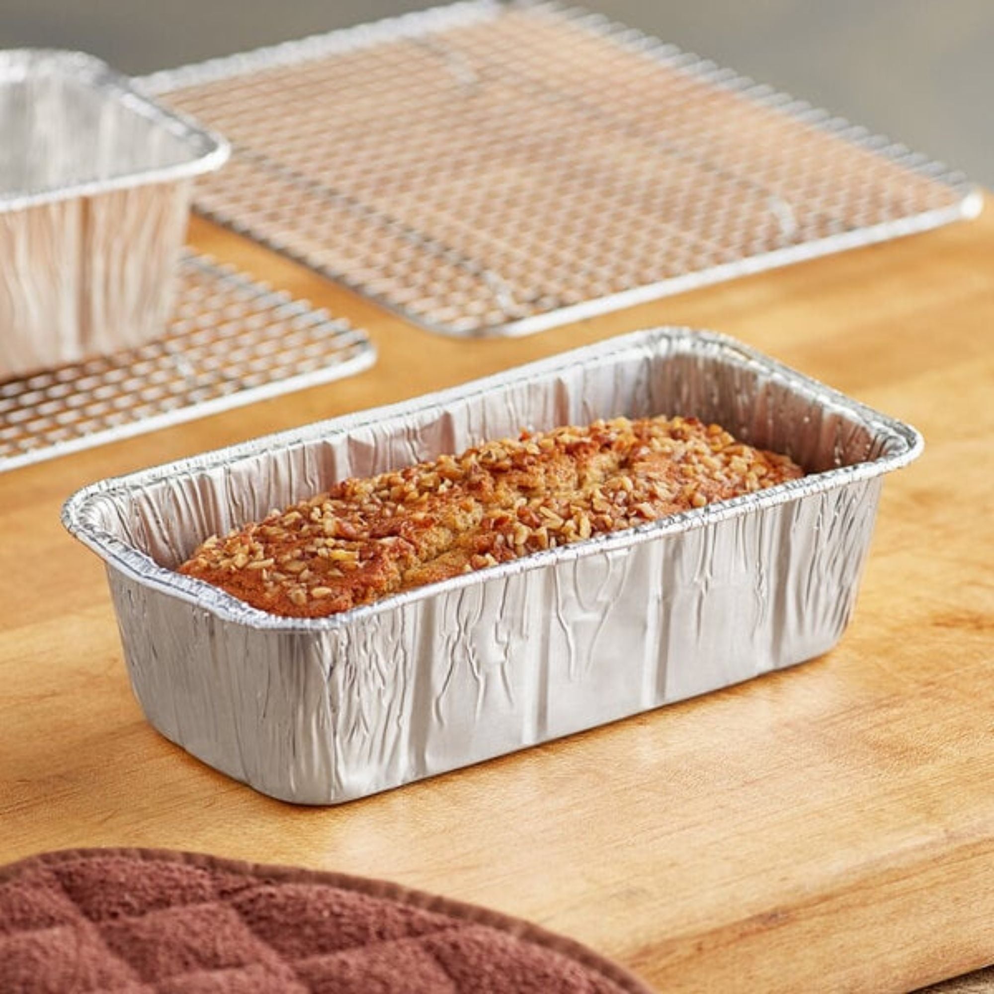 *WHOLESALE* 2lb Rectangular Loaf Pans  Aluminum  Disposable  500/Case
