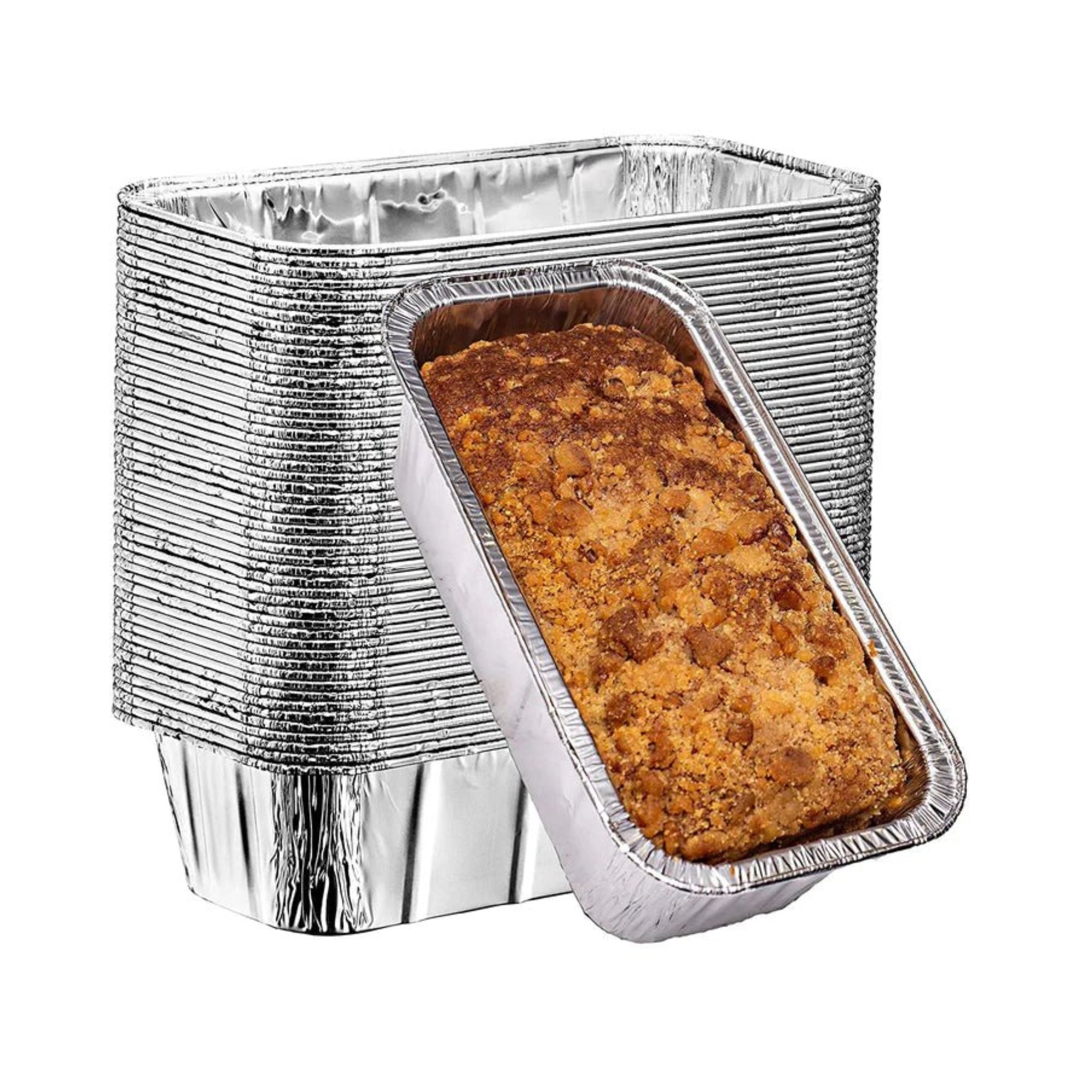 2lb Rectangular Loaf Pans Disposable Aluminum