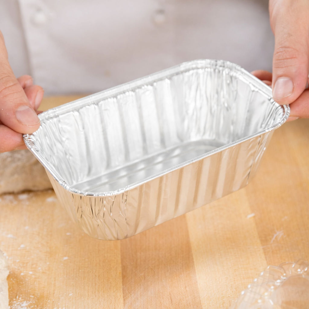 1lb Rectangular Loaf Pans Disposable Aluminum