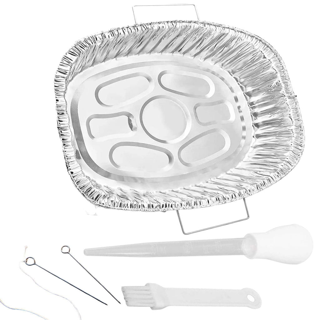 Oval Turkey Roasting  Aluminum Pan with Handles & Free 3-in-1 Basting Kit