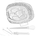 Oval Turkey Roasting  Aluminum Pan with Handles & Free 3-in-1 Basting Kit