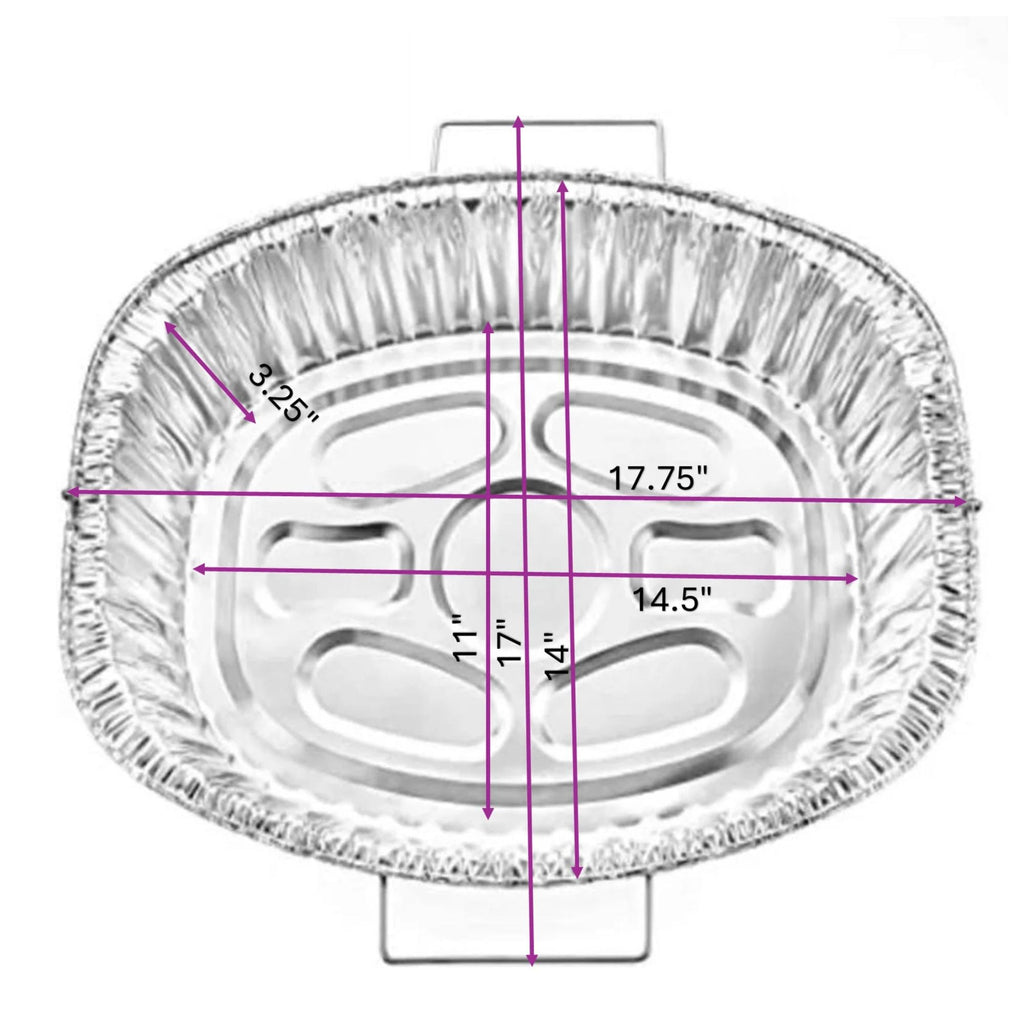 Oval Turkey Roasting  Aluminum Pan with Handles & Free 3-in-1 Basting Kit
