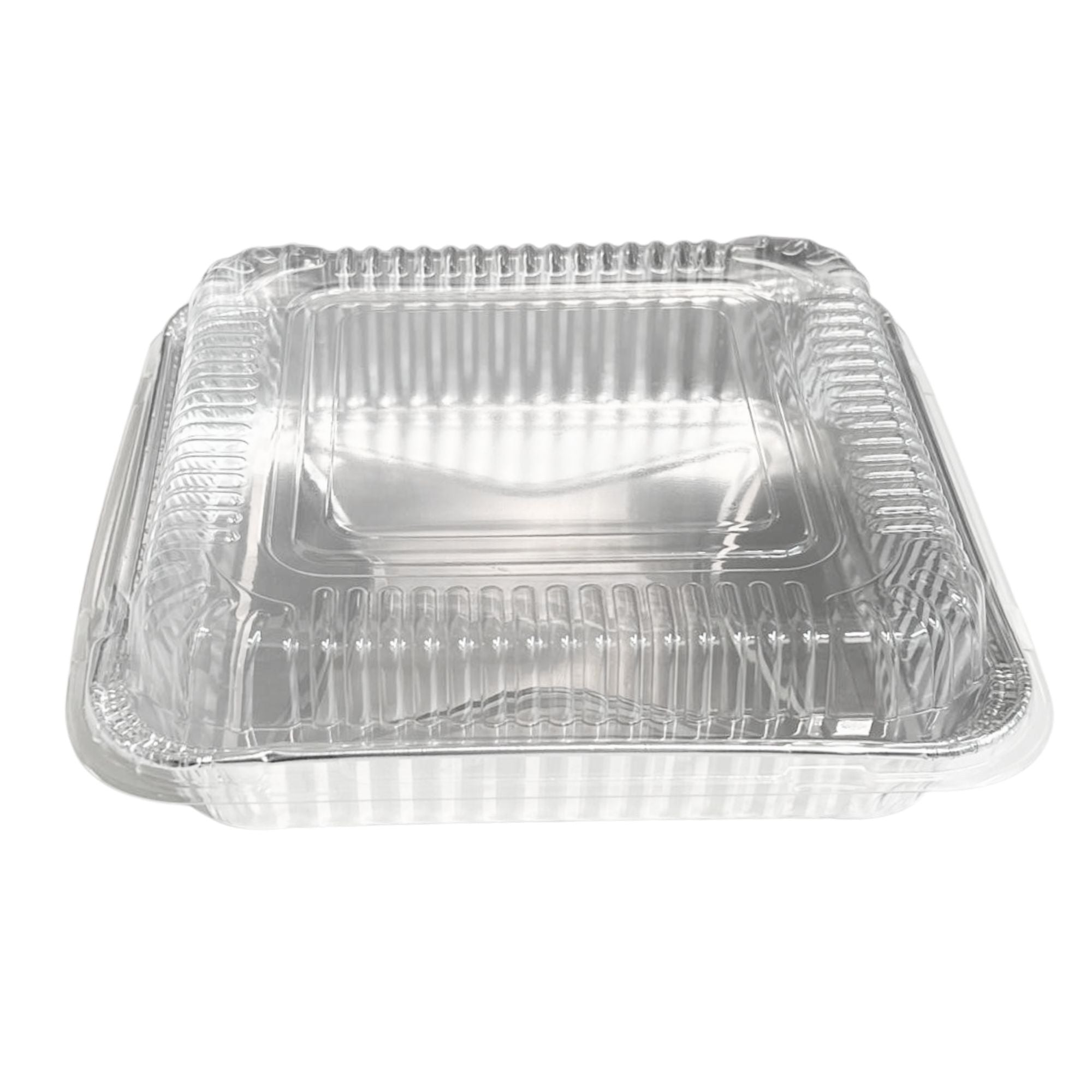 8" SHALLOW (1.5" width) With Dome Lids Aluminum Cake Baking Pan Disposable