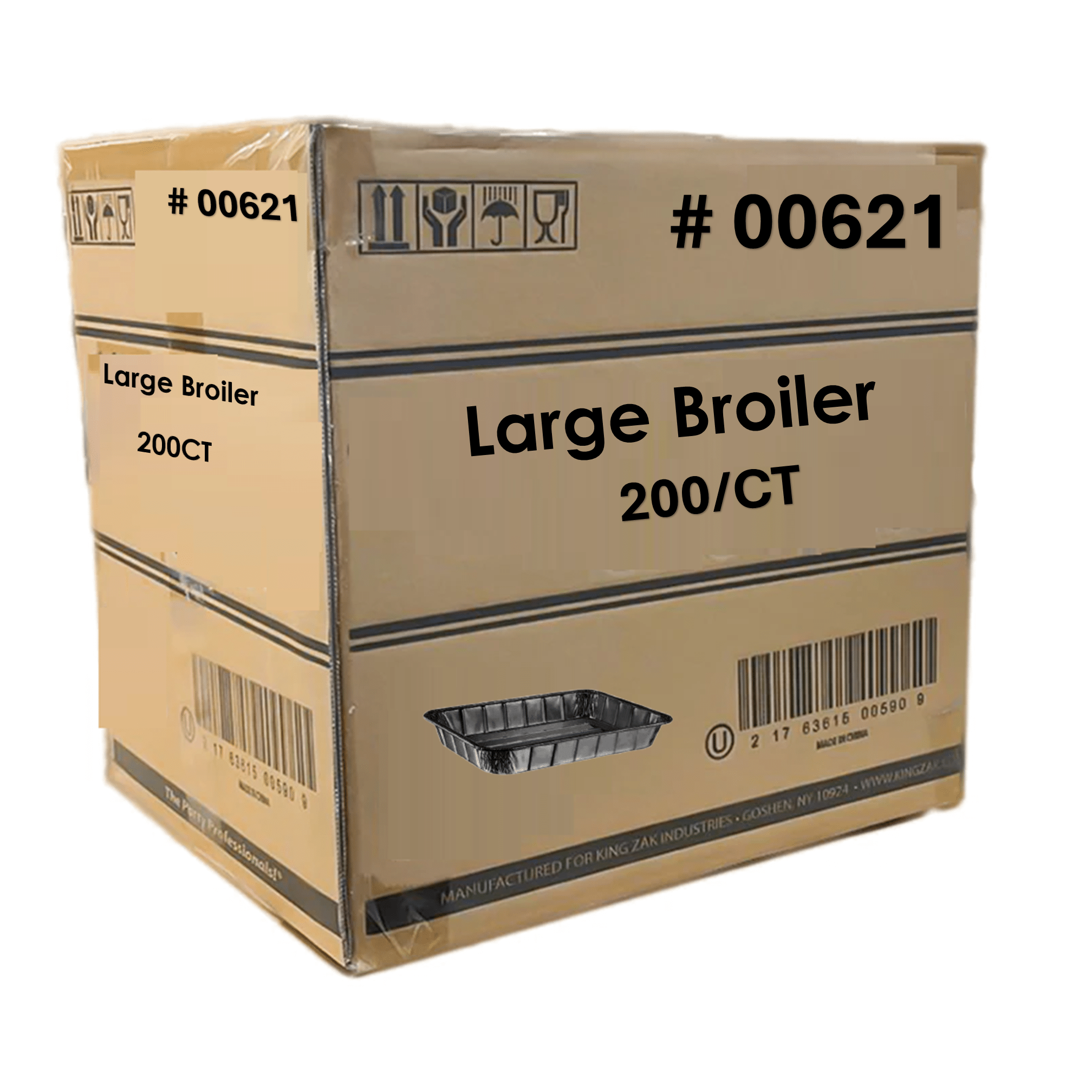 *WHOLESALE* 13x9.5x1 Large Broiler Disposable Aluminum Baking Pan: 200/Case