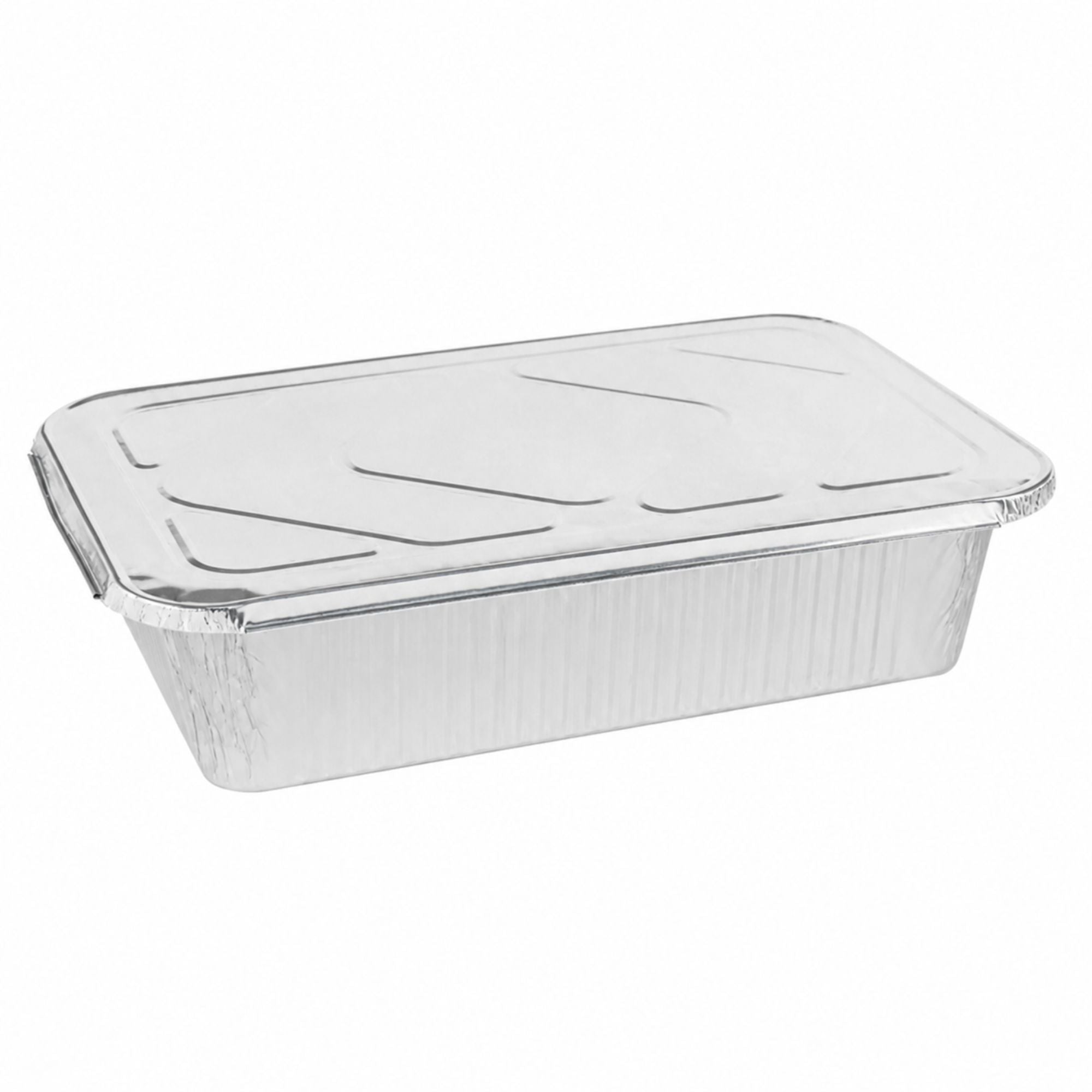 9×13 Half Size Pans with Lids Regular Weight Aluminum Disposable Aluminum Pan with Lids VeZee Pack of 10