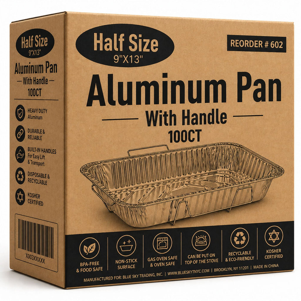 *WHOLESALE* 9X13 inches Half Size Pans with Handle Rack Aluminum 100/ Case