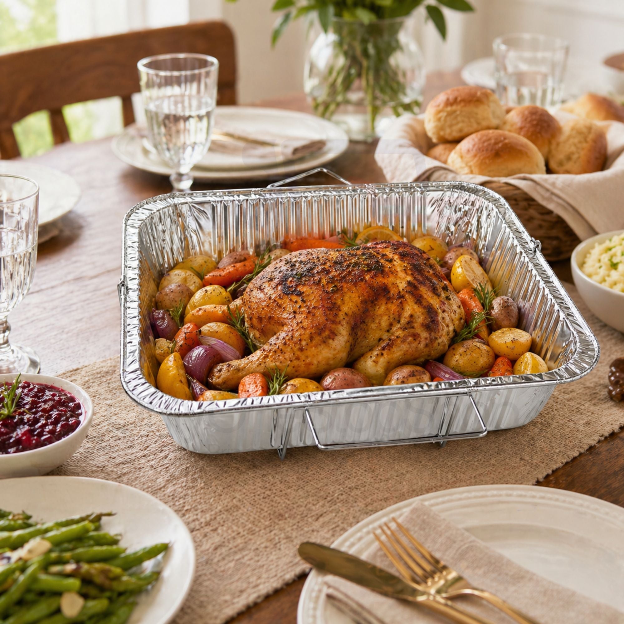 *WHOLESALE* 9X13 inches Half Size Pans with Handle Rack Aluminum 100/ Case