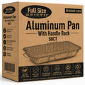 *WHOLESALE* 20.75X12.75X3 in. Full Size Pans with Handle Rack Aluminum Disposable 50/Case