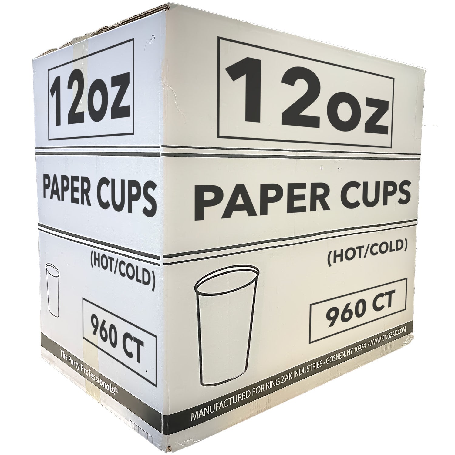 *WHOLESALE* 12oz Paper Cups Coffee Bean Pattern Hot/Cold 960/Case