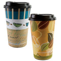 16oz Paper Cup Geometrix Hot Cold with lid