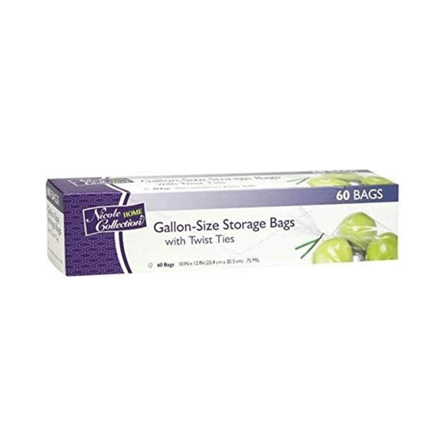 Gallon Size Food Storage Bags with Ties Plastic