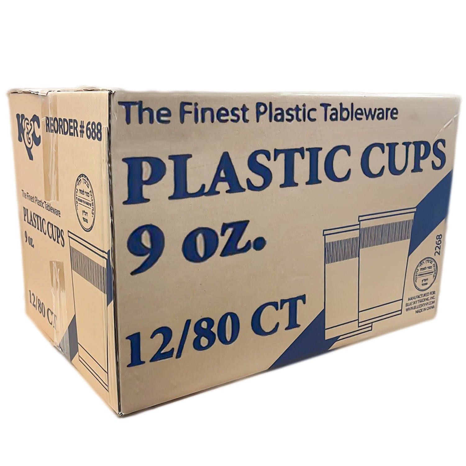 *WHOLESALE* 9oz Cups Clear Plastic Disposable 960 ct.