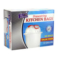 13 Gallon Tall Kitchen Drawstring white Trash Bags