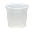 24oz Round Container with Lid Extra Strong Quality Plastic