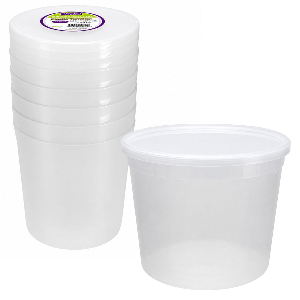 80 oz Deli Containers with Lids Extra Strong Plastic Leak Resistant