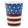 12oz Paper Cup Premium American Flag Pattern 24 Pack