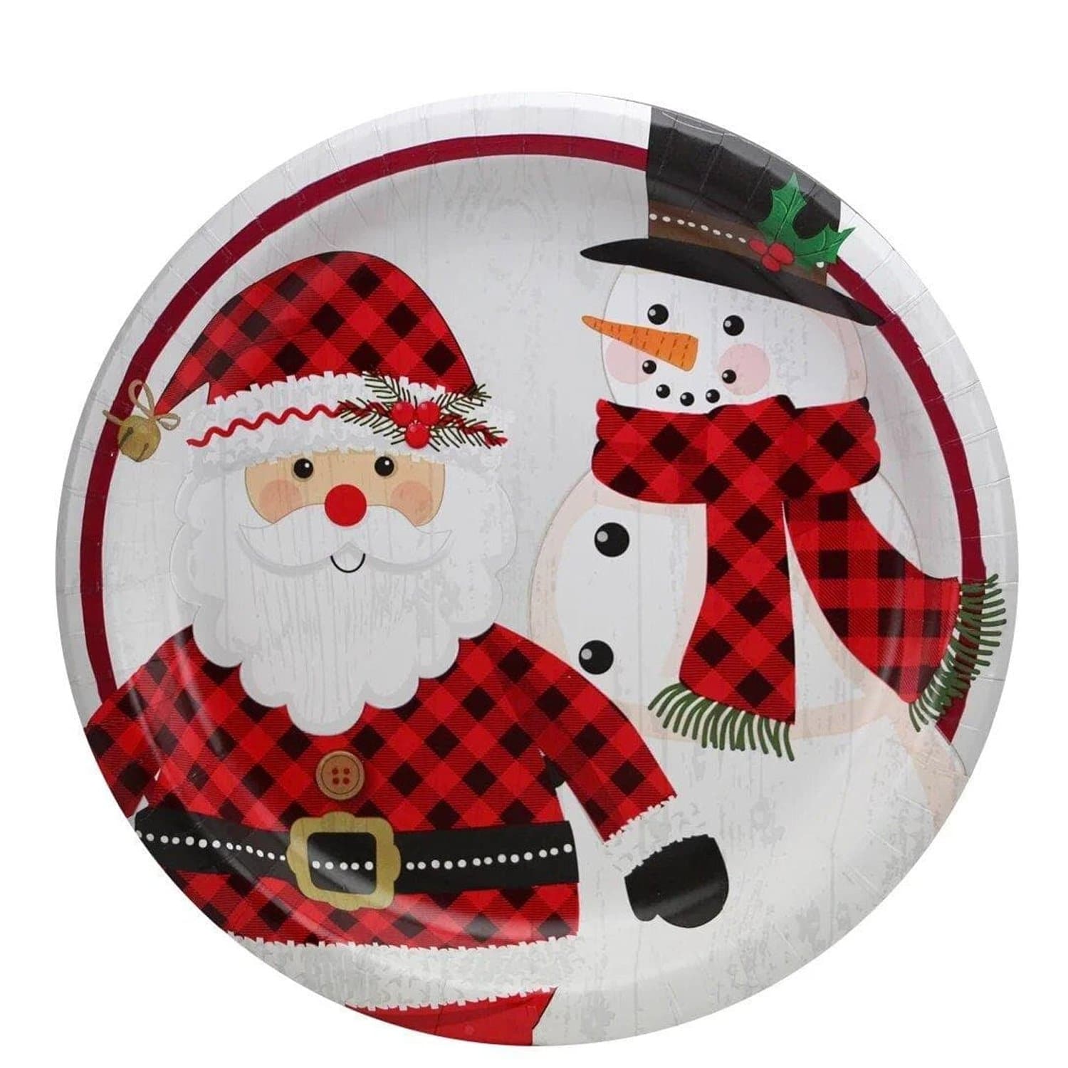 6.5" Paper Plates Christmas 48 count