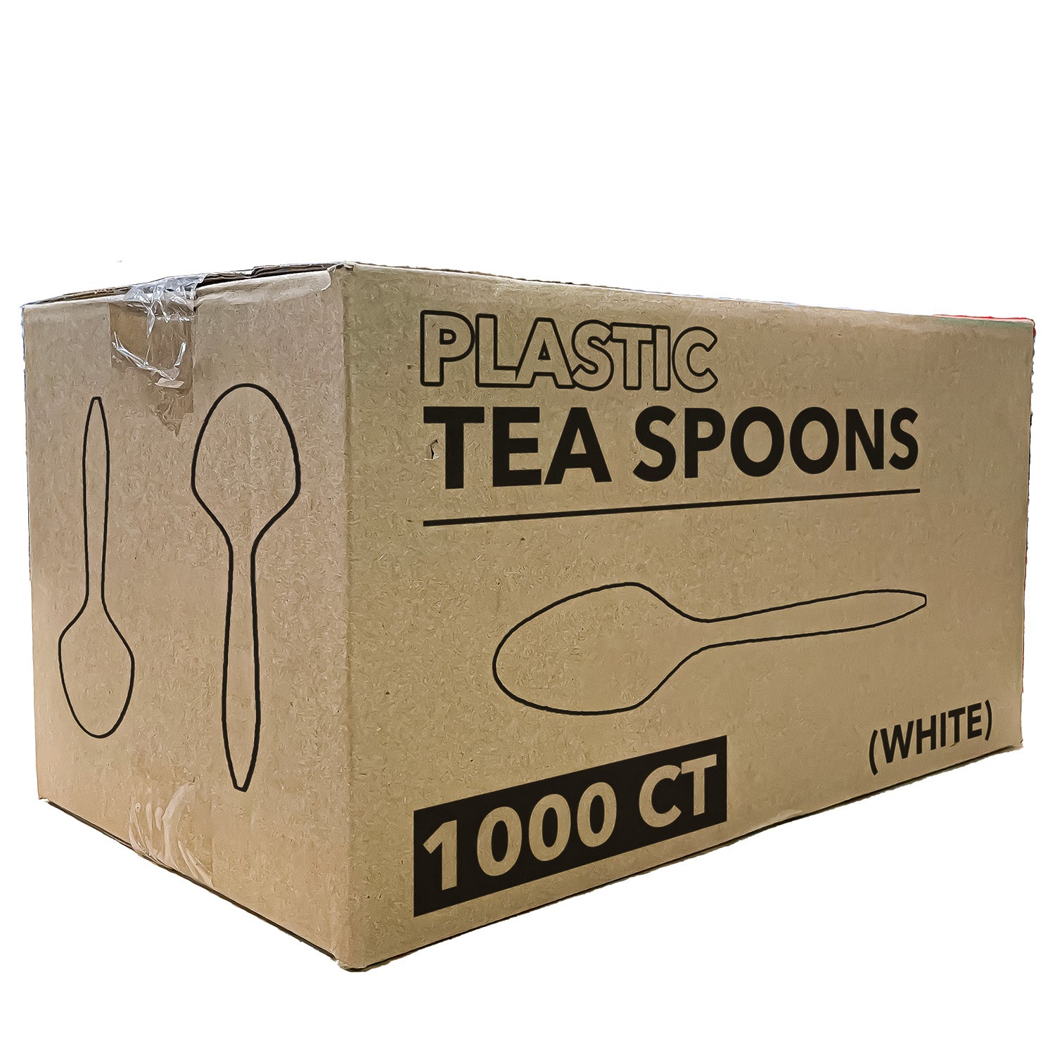 *WHOLESALE* Tea Spoons White Medium Weight Plastic Disposable 1000/Case