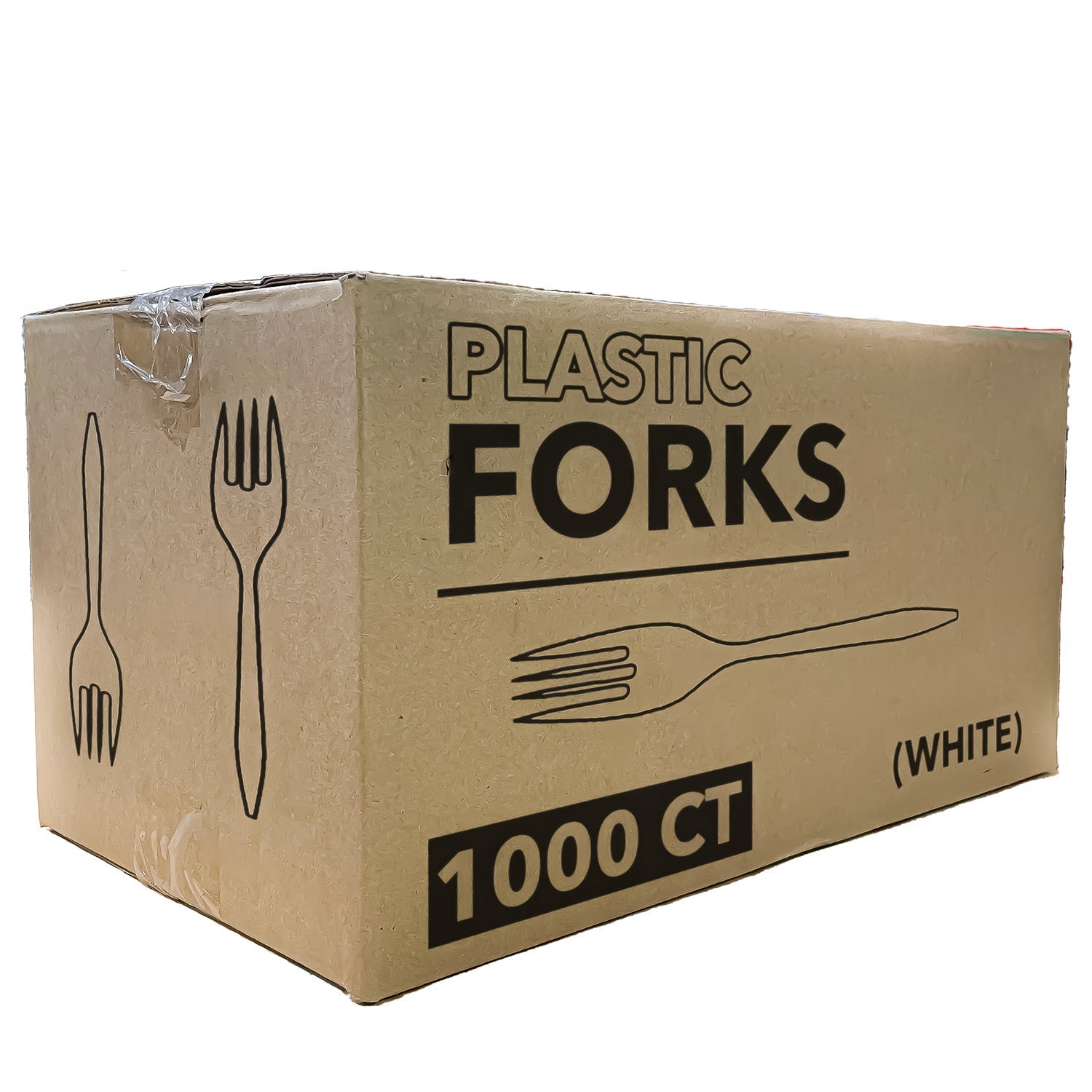 *WHOLESALE* Forks White Medium Weight Disposable Plastic 1000/Case