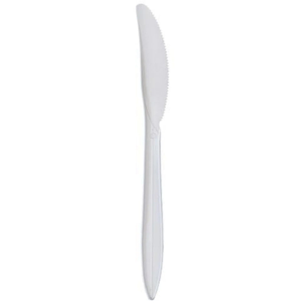 *BUY BULK* Knife White Medium Weight Plastic
