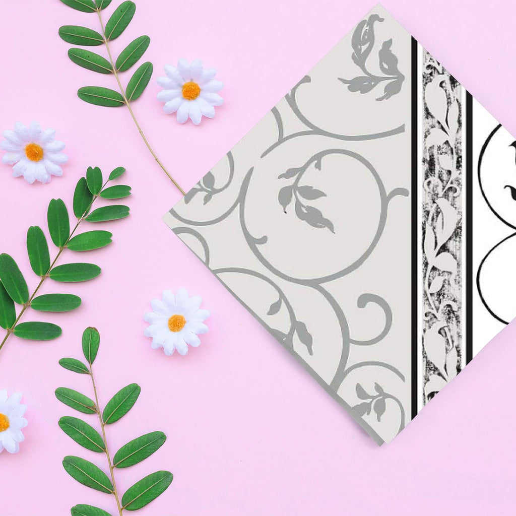 Black Curlicue Lunch Paper Napkins 20 Pack