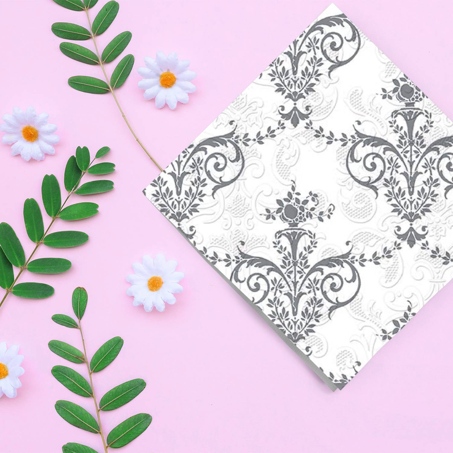 Metallic Lunch Paper Napkins 20 Pack
