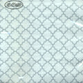 Quattrefoil White/Silver Lunch Napkins 20 Pack