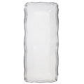 Aristocrat 13.75"x6" White & Silver Narrow Serving Trays Plastic 2 Pack