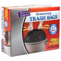 30 Gallon Plastic Drawstring black Trash Bags,
