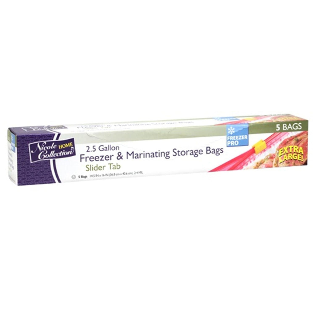 2.5 Gallon Freezer/Storage Bags with Slide Plastic