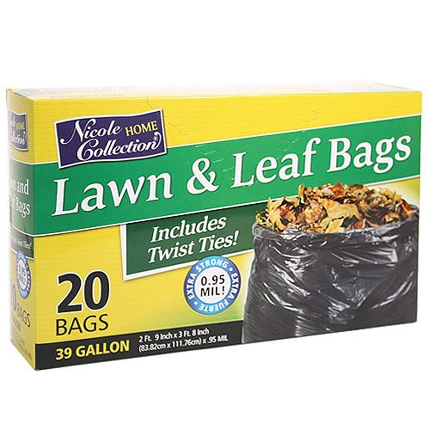 39 Gallons Lawn and Leaf Bags 20 Pieces